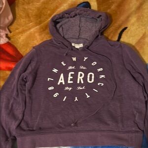Aeropostale Purple Graphic Hoodie